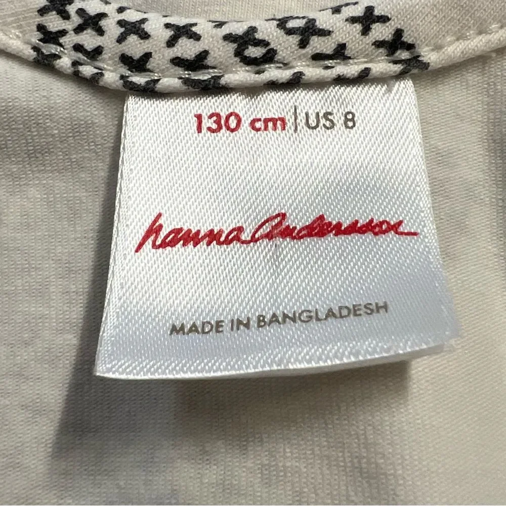Hanna Andersson Girls Floral Cotton Dress Size 8 Long Sleeve Pockets
